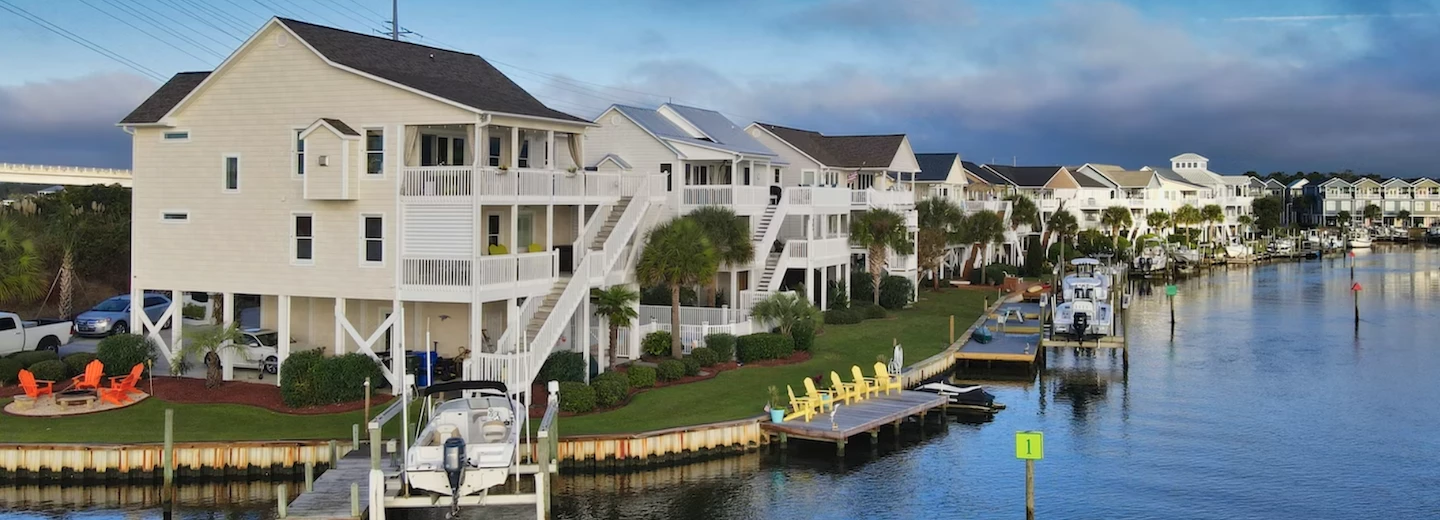 Surf City, NC waterfront fractional ownership homes on the sound