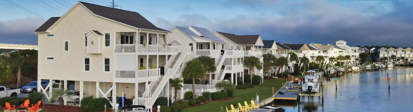Surf City, NC waterfront fractional ownership homes on the sound side