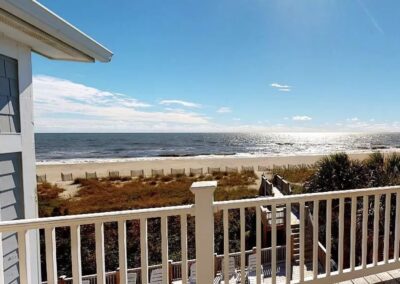 407 Ocean blvd. W., Holden Beach, NC back deck ocean view